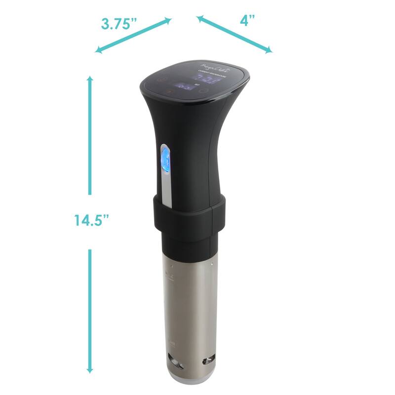 Precision Backlit Digital Display 800 Watt Pro Chef Fast Immersion Sous-Vide Cooker