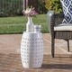 preview thumbnail 17 of 27, Lilac Outdoor 12" Round End Table by Christopher Knight Home