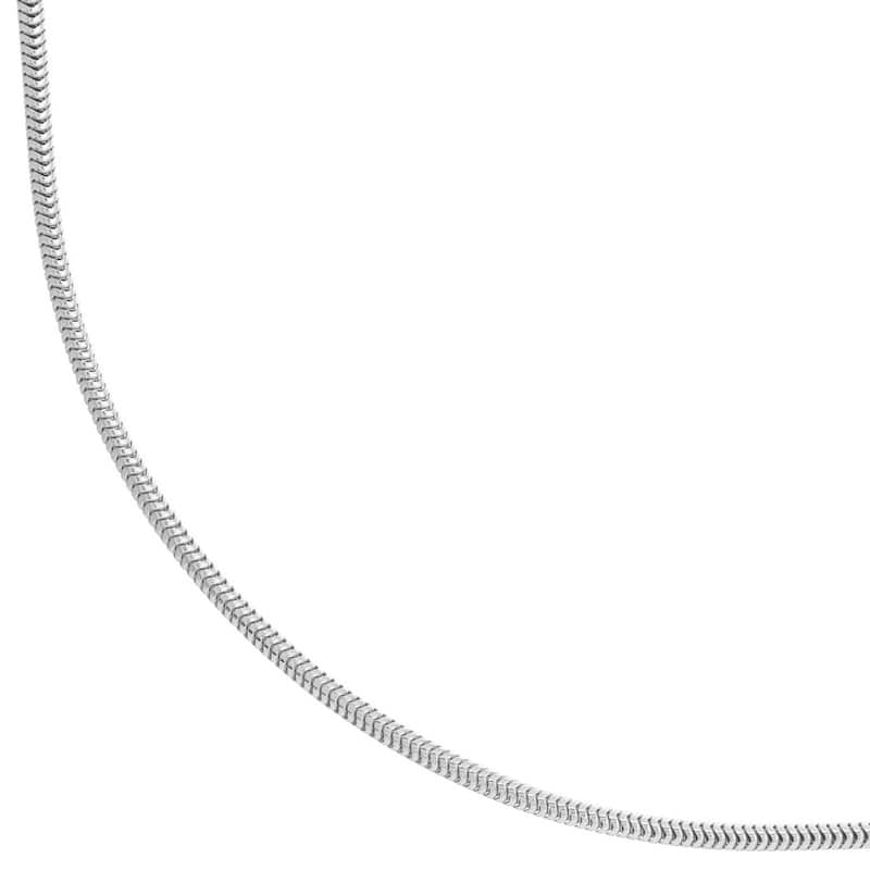 Curata 925 Sterling Silver Rhodium Plated 1.9mm Snake Chain Necklace