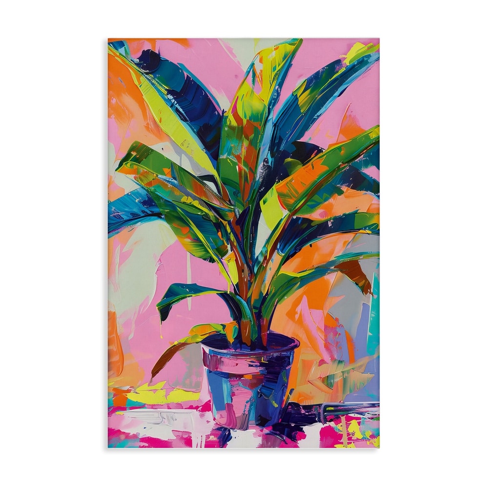 Stupell Vivid Saturated House Plant Canvas Wall Art Design By LSR Design Studio