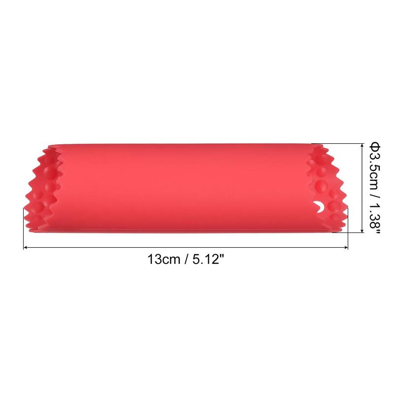 3Pcs Silicone Garlic Peeler Tube Non Slip for Useful Kitchen Tool - Red
