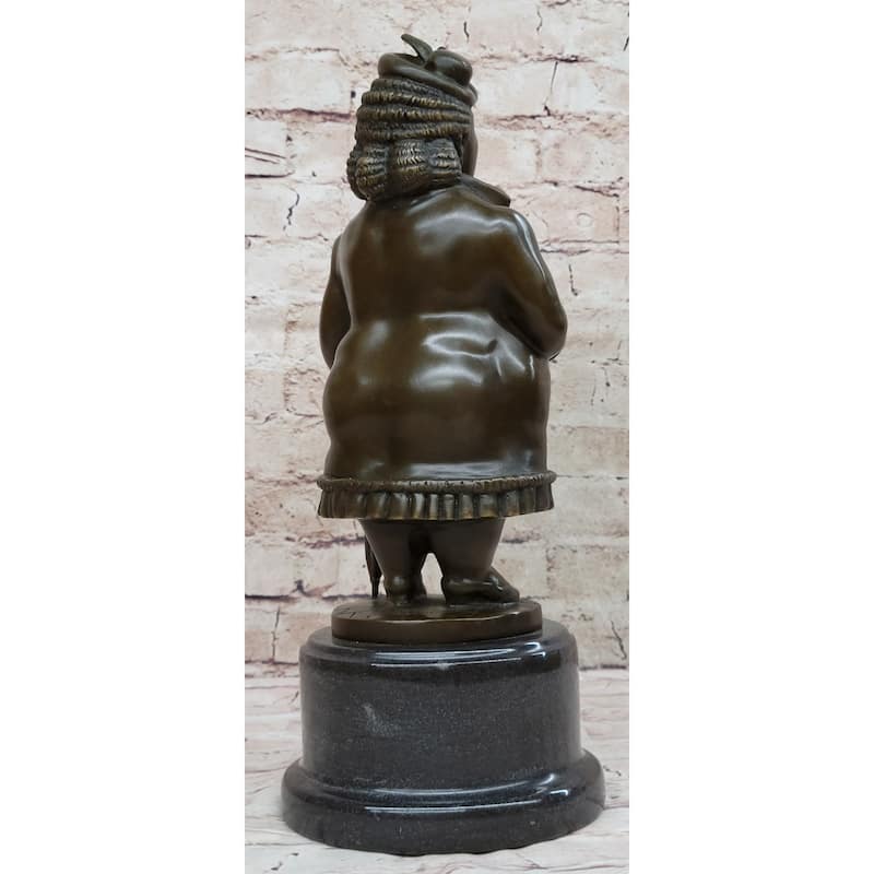 Woman With Umbrella Abstract Bronze Sculpture Statue Art Fernando Botero