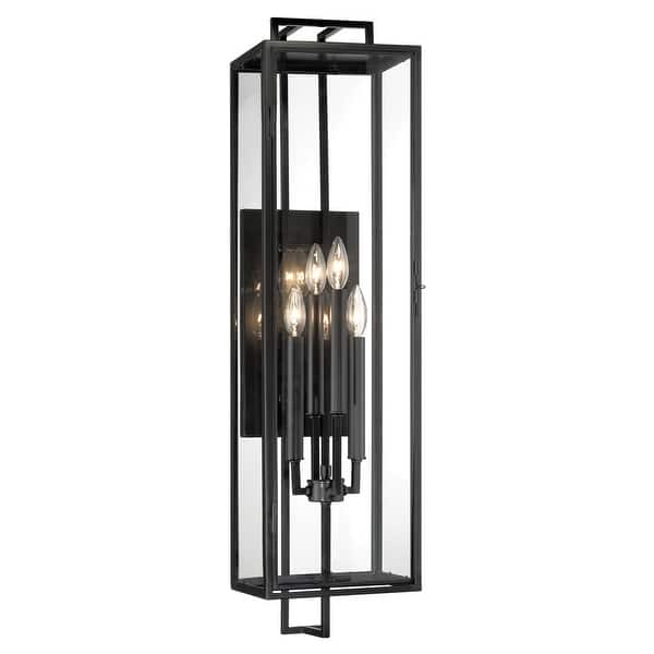 slide 2 of 9, The Great Outdoors 73332 Knoll Road 4 Light 35" Tall Wall Sconce with Coal