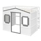 preview thumbnail 64 of 112, Solid Wood House Loft Bed With Ladder for Kids, Boys and Girls, Bedroom