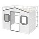 preview thumbnail 11 of 30, Twin Size House Loft Bed With Ladder and Guaranteed, Stability, White+Gray