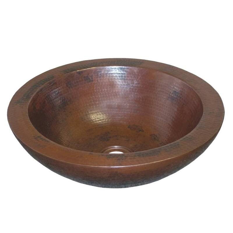 Native Trails Laguna 16" Copper Vessel Bathroom Sink - Antique Copper