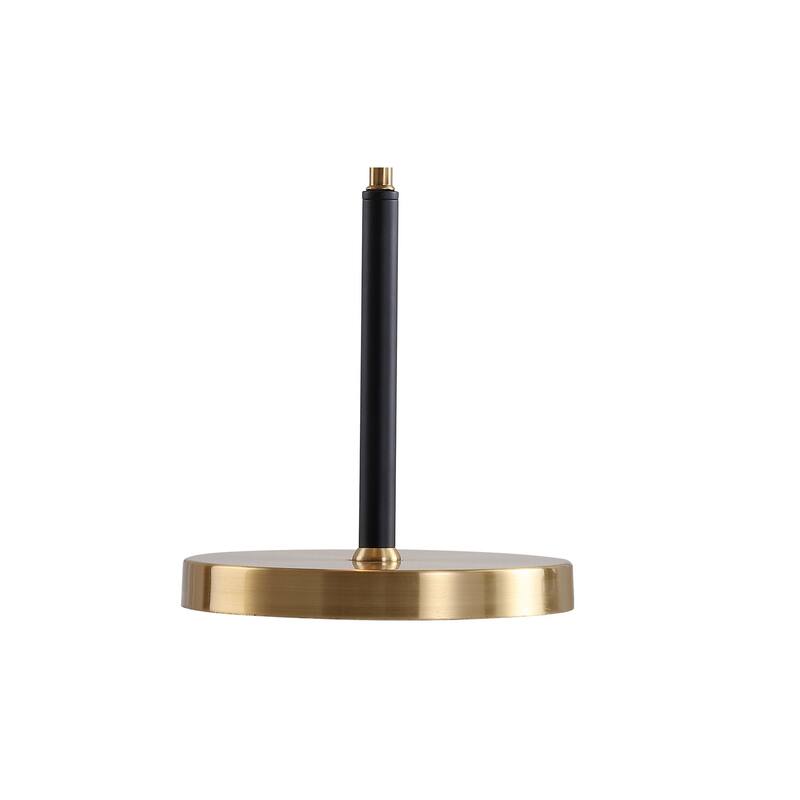 Lucius 22.5" Moody Metal LED Desk Lamp, Black/Brass Gold by JONATHAN Y