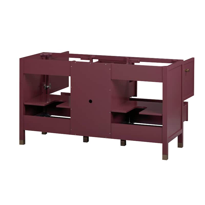 Alana Bathroom Vanity Cabinet in Burgundy Red
