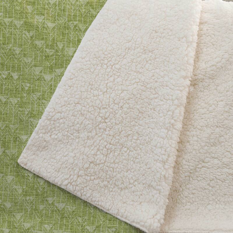 Premium Machine Washable Modern Boho Sherpa Throw Blanket