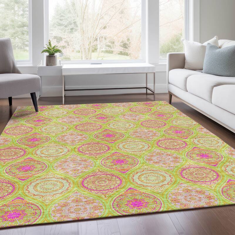 Premium Washable Super Soft Boho Mosaic Mayfield Rug