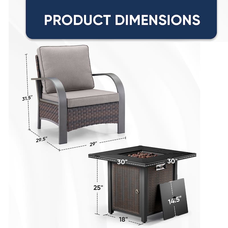 Pocassy Outdoor Patio Furniture Set