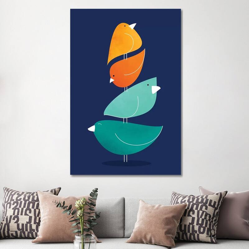 iCanvas "Bird Stack I" by Modern Tropical Canvas Print