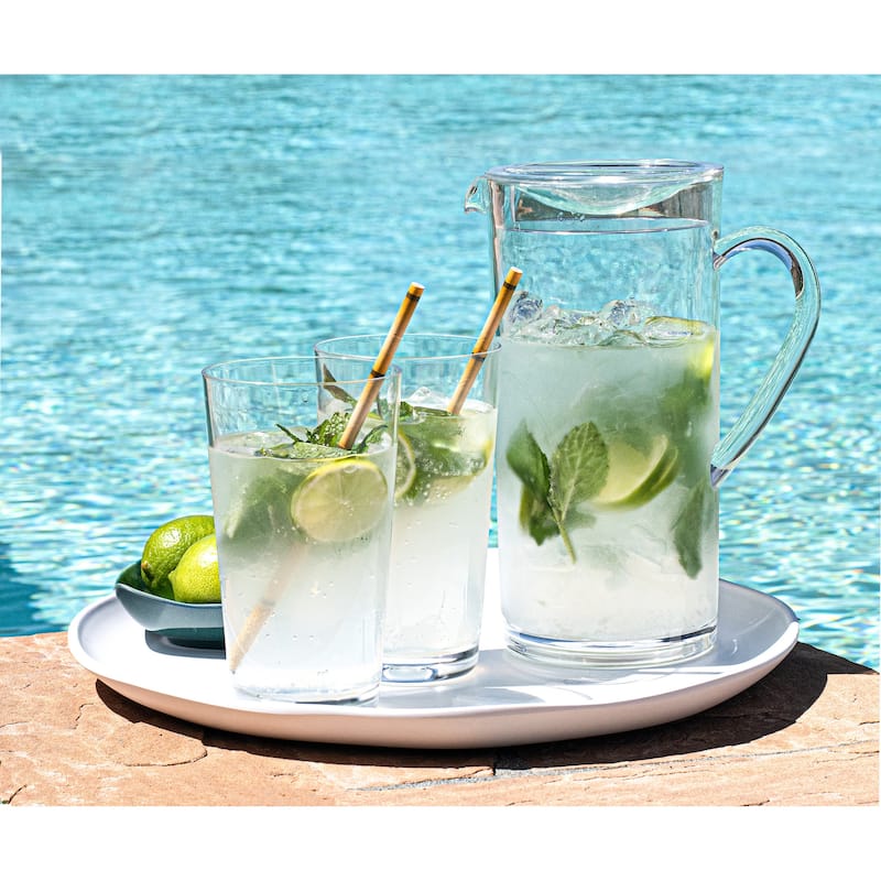 Abode Homewares Montana Acrylic Heavy Base Drinking Glass - Clear - 24 oz - Set of 6