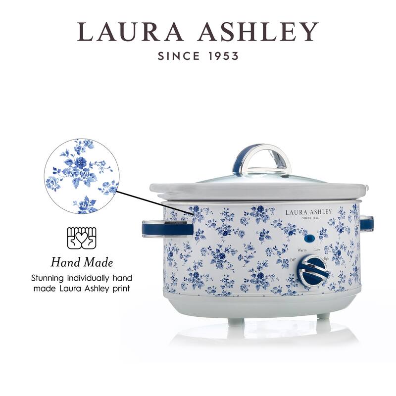 VQ Laura Ashley VQSLWC3LLACR Slow Cooker 3.5L, China Rose
