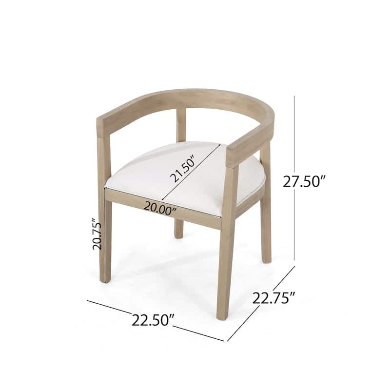 Ladieu Fabric and Wood Tub Dining Chairs （Set of 2）by Christopher Knight Home