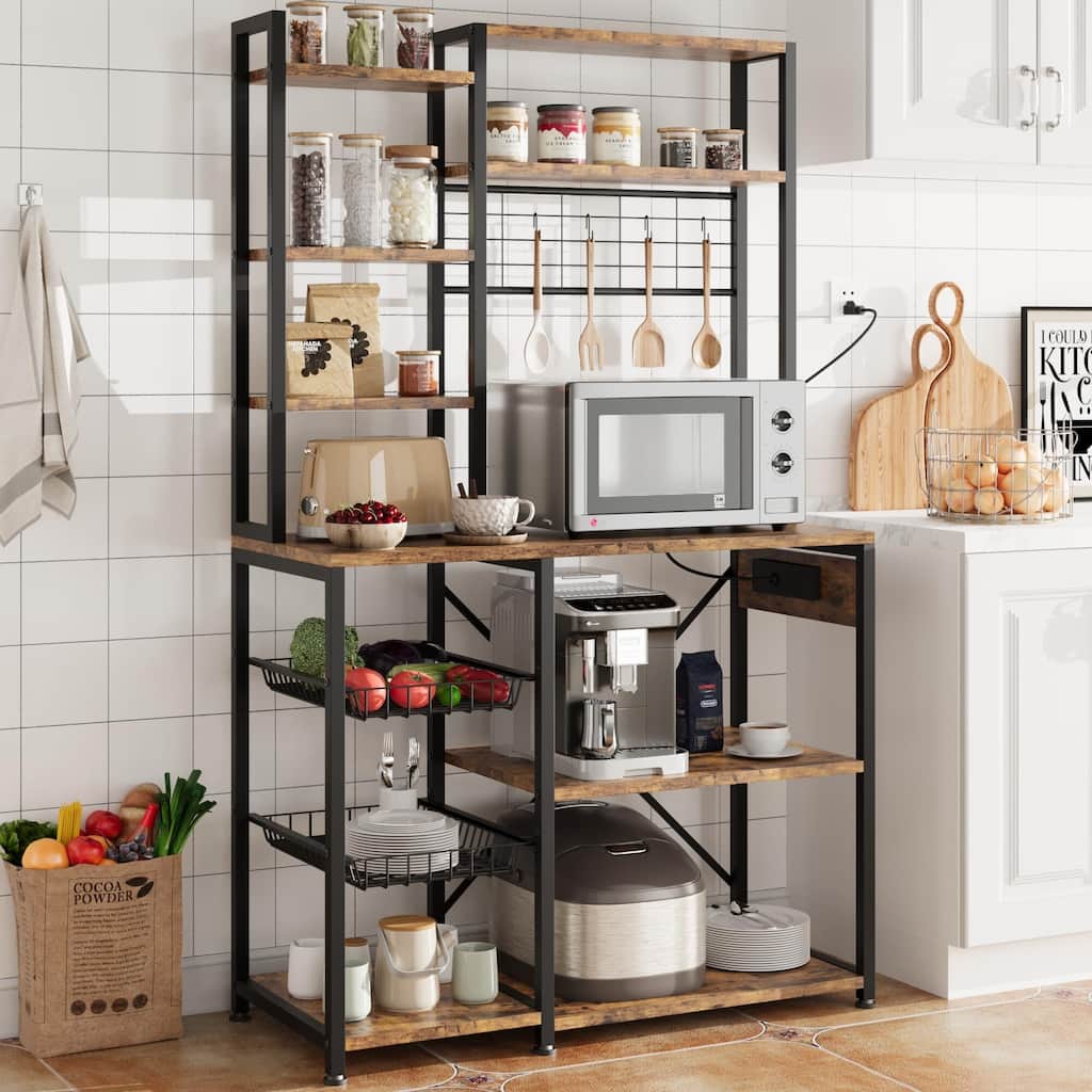 Bakers Rack with Power Outlet