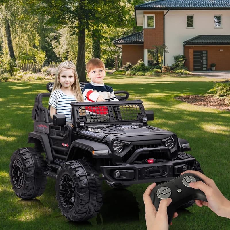 24V Kids Ride On Car with Remote Control - Black