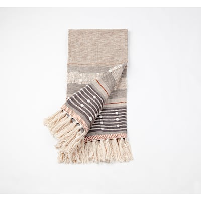 Tiba Multicolor Cotton Blend Throw