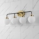 preview thumbnail 52 of 154, JONATHAN Y Bevin Contemporary Transitional Iron/Glass LED Vanity Light