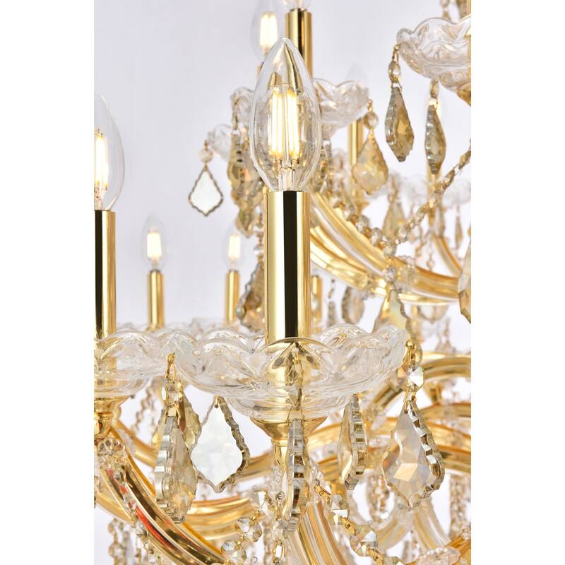Elegant Lighting 2800G96-GT/RC Maria Theresa 87 Light 72" Wide Crystal