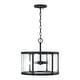 preview thumbnail 1 of 4, Brennen 3-light Black Iron Convertible Pendant/ Semi-Flush Mount