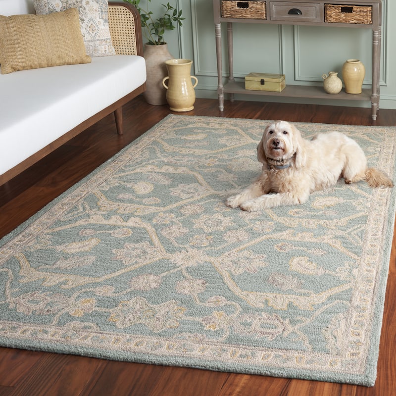 SAFAVIEH Handmade Blossom Eefke Modern Floral Wool Rug
