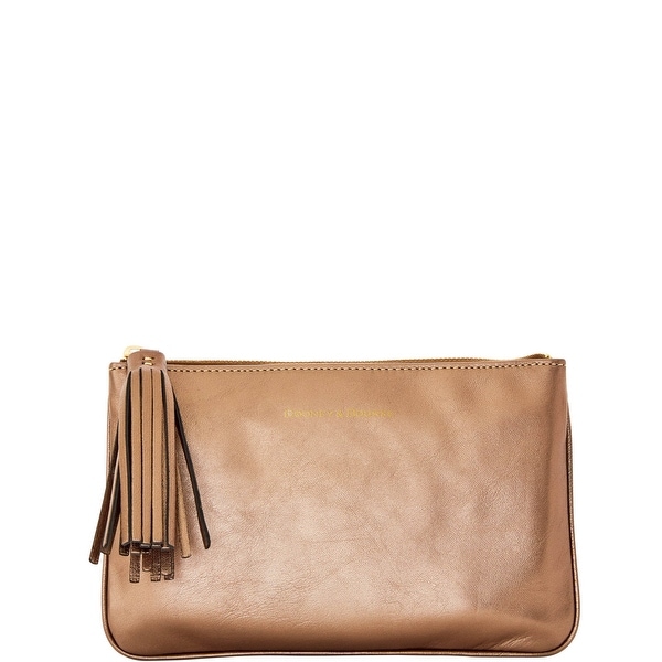 Dooney & Bourke Lambskin Carrington Pouch (Introduced by Dooney & Bourke at $88 in Aug 2016) - Bronze