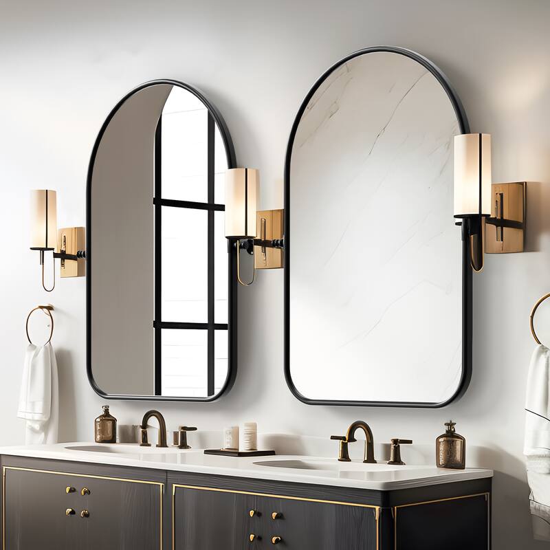 Iron Frame Arched Wall Mirror - 32*23