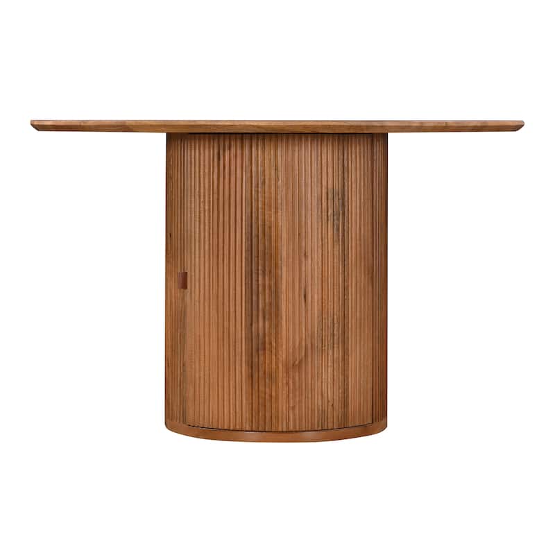 Margot 47 in. Wood Round Dining Table with Storage