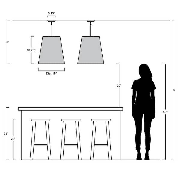 dimension image slide 0 of 3, Oria 18" 1-Light Farmhouse Bohemian Iron LED Pendant, Oil Rubbed Bronze/Beige by JONATHAN Y