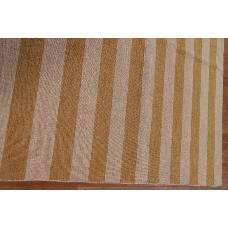 Striped Modern Gabbeh Area Rug Handmade Wool Carpet - 6'5" x 10'1"