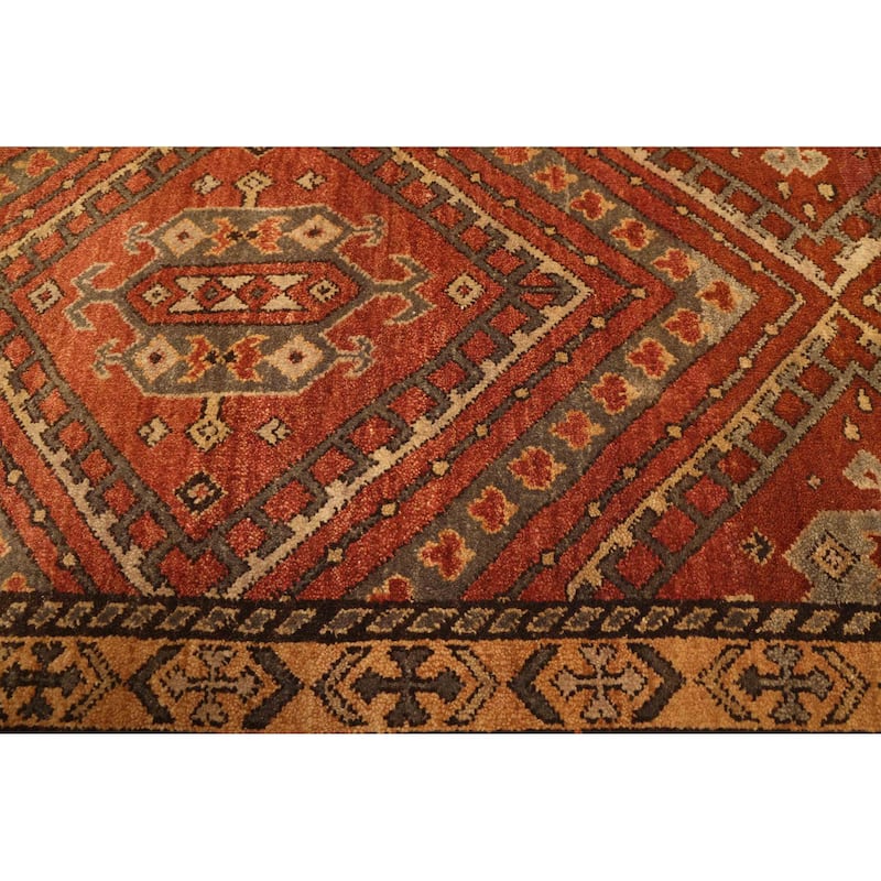 ECARPETGALLERY Hand-knotted Jules Sultane Dark Copper Wool Rug - 7'10 x 9'9
