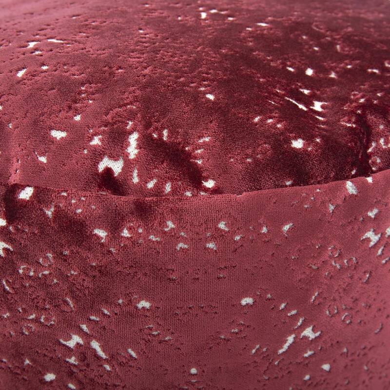 Allan Andrews Round Tall Pouf Pasini Ruby