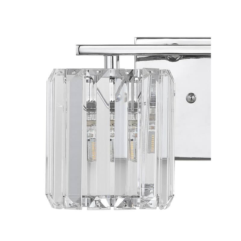 Spaulding Prism Vintage Metal/Glass Classic Glam LED Vanity Light, by JONATHAN Y