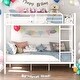 preview thumbnail 23 of 31, Full Over Full Metal Bunk Bed with Contemporary Design & Safety Features White