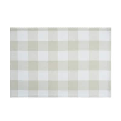 Franklin Pebble Gingham Check Placemats Set of 6, 13" x 19"