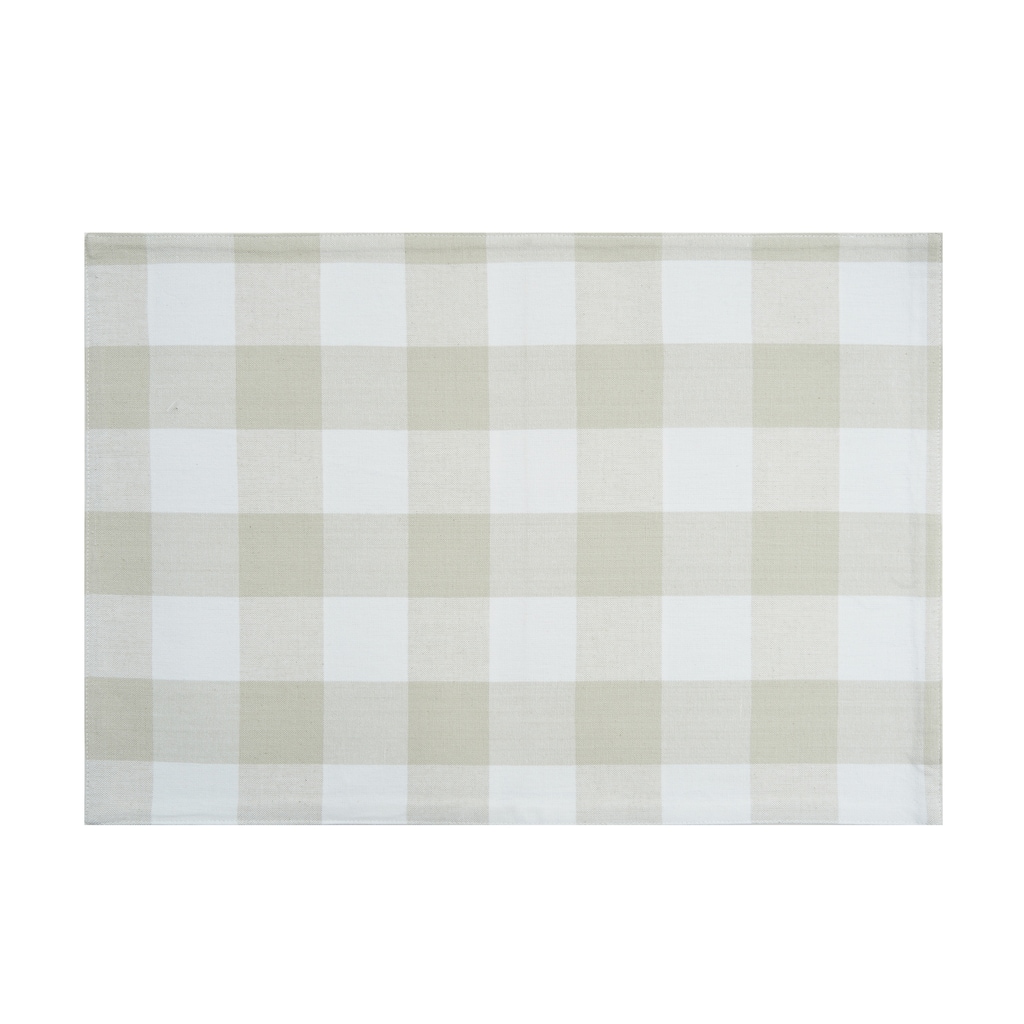 Franklin Pebble Gingham Check Placemats Set of 6, 13" x 19"
