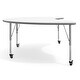 preview thumbnail 15 of 46, Mobile 48''W x 72''L Kidney Thermal Laminate Activity Table - Adj. Short Legs