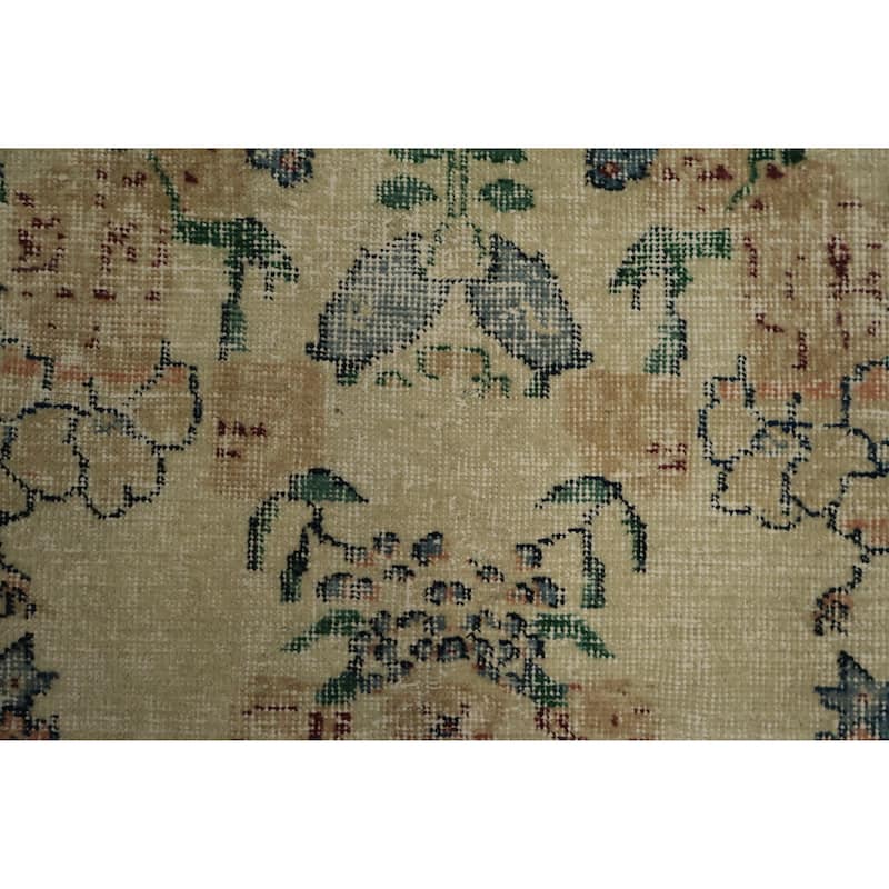 Hand Knotted Oriental 100% Wool Carpet Transitional Floral Beige & Ivories Anatolian Area Rug - 6' 4'' X 3' 6''