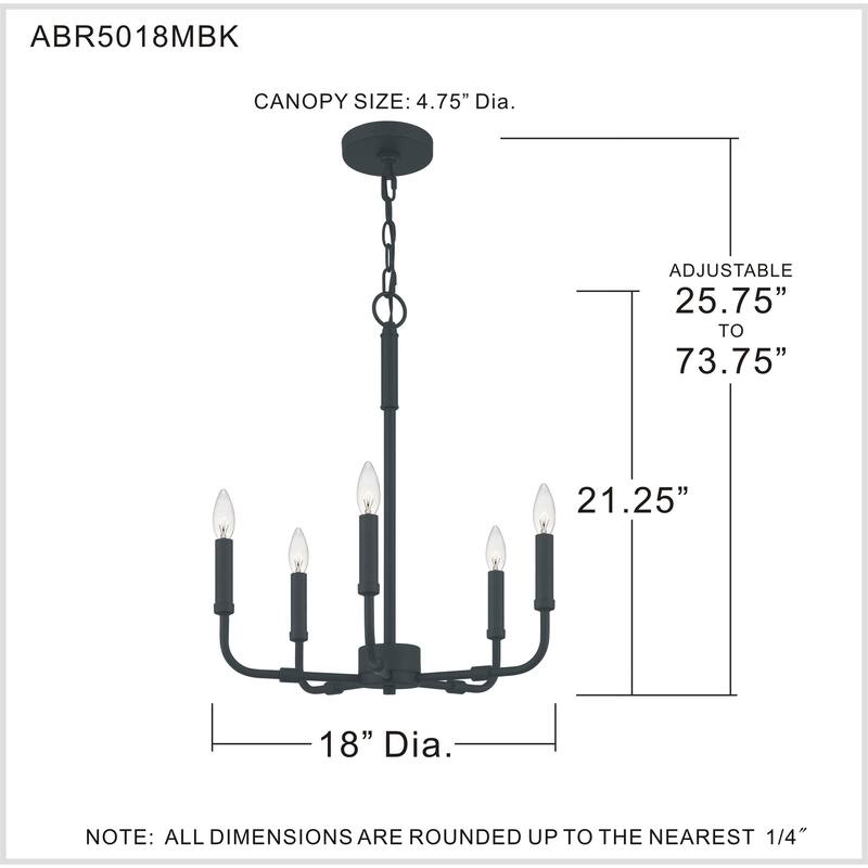 Quoizel Abner Steel 5-light Chandelier