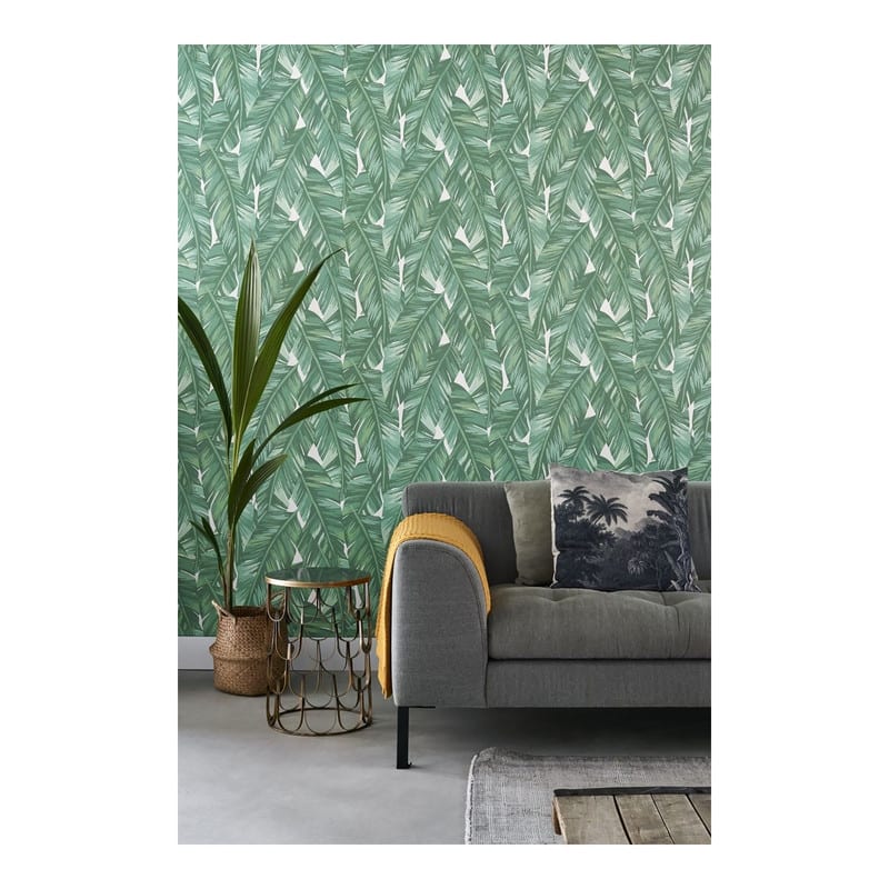 ESTA Home Dumott Green Tropical Leaves Wallpaper - 20.5 x 396 x 0.025