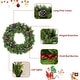 preview thumbnail 7 of 11, Roomfitters Pre Lit Artificial Christmas Tree 4 Piece Set with Garland, Wreath and 2 Entrance Trees Holiday Decoration, Green
