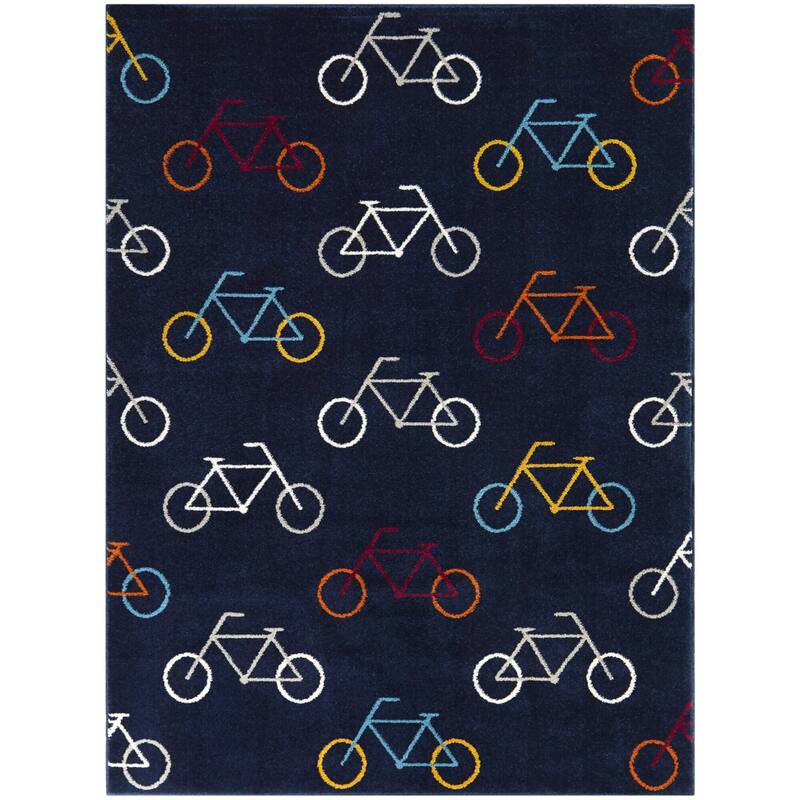 Mod-Tod Look Mom No Hands Kids Bicycle Area Rug
