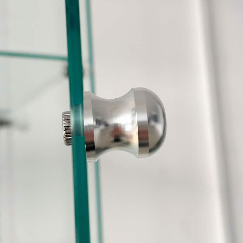 Glass Display Cabinet,Wine Cabinet,File Cabinet,With Bluetooth Led Light Strip,Lock On The Door,Equipped With Cast