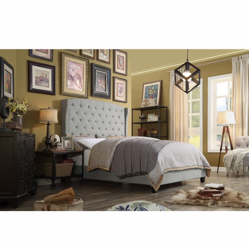 Moser Bay Maturin Upholstered Panel Bed with Wingback Headboard