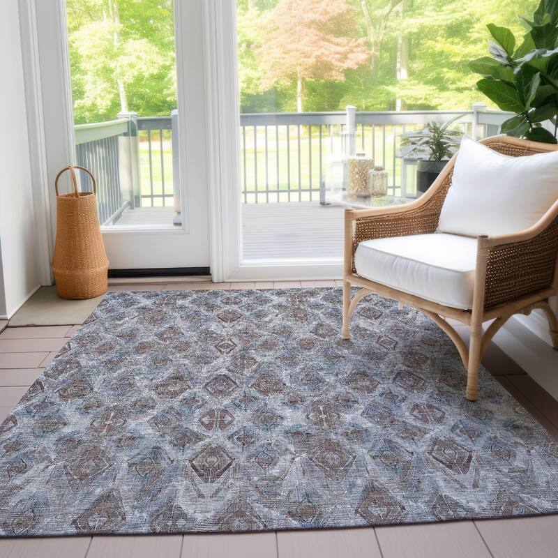 Machine Washable Indoor/ Outdoor Chantille Modern Boho Rug