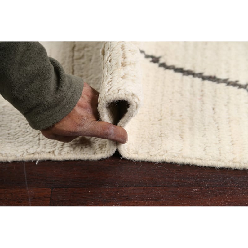 Vegetable Dye Moroccan Berber Oriental Area Rug Handmade Wool Carpet - 5'9" x 9'3"