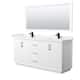 Option White / Carrara Cultured Marble Top / Matte Black