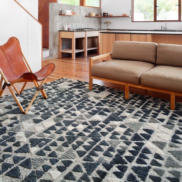 Alexander Home Vail Mid-century Modern Geometric Diamonds Area Rug. Opens flyout.