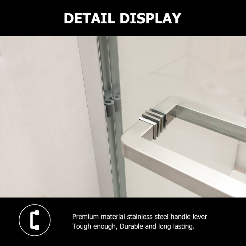 Shower Door 48" W x 76"H Semi-Frameless